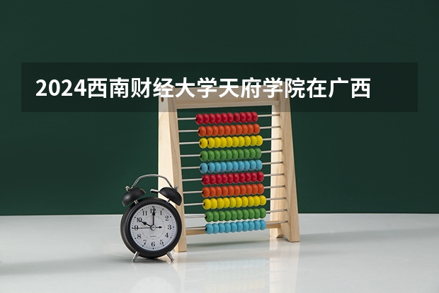 2024西南财经大学天府学院在广西招生计划 招多少人