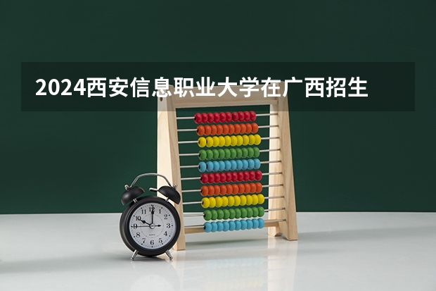 2024西安信息职业大学在广西招生计划 招多少人