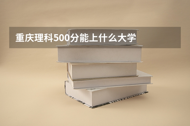 重庆理科500分能上什么大学