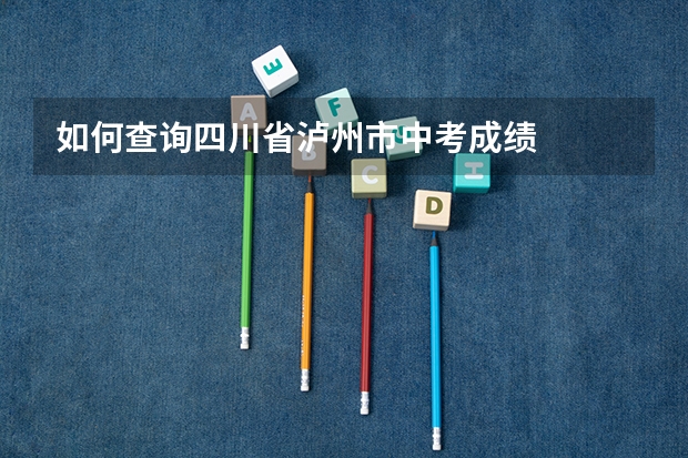 如何查询四川省泸州市中考成绩