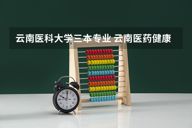 云南医科大学三本专业 云南医药健康职业学院是三本还是专科?