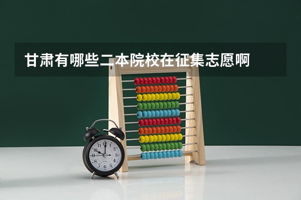 甘肃有哪些二本院校在征集志愿啊