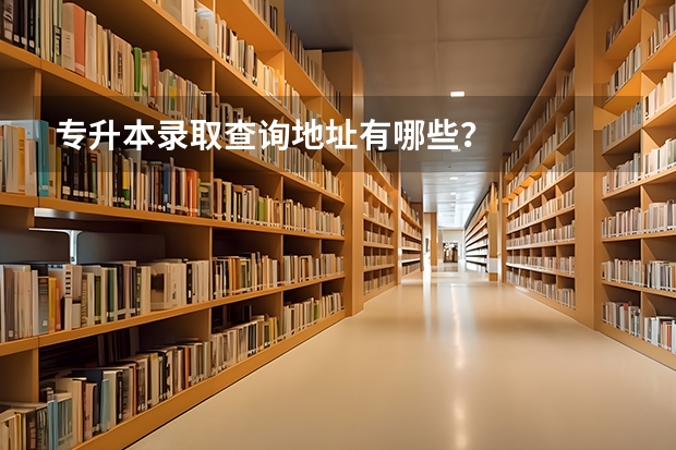 专升本录取查询地址有哪些？