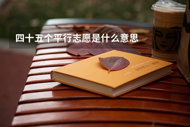 四十五个平行志愿是什么意思