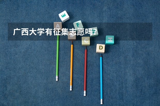 广西大学有征集志愿吗？
