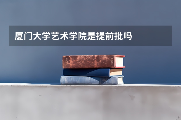 厦门大学艺术学院是提前批吗