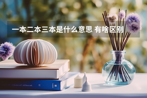 一本二本三本是什么意思 有啥区别