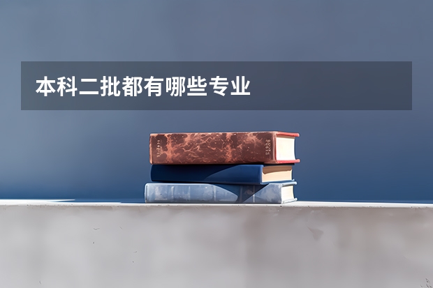 本科二批都有哪些专业