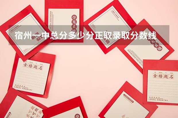 宿州一中总分多少分正取录取分数线