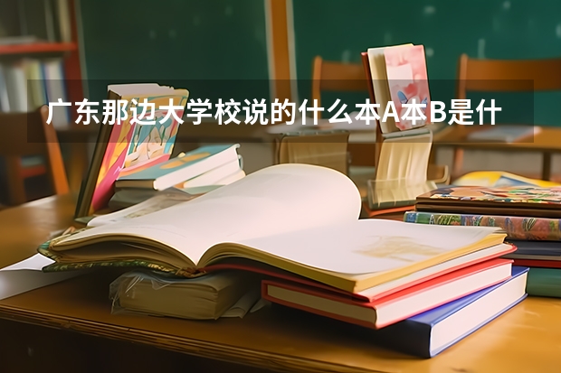 广东那边大学校说的什么本A本B是什么意思啊
