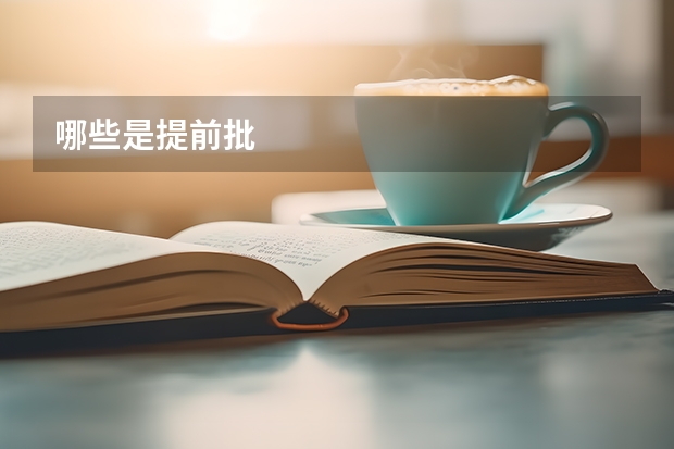 哪些是提前批