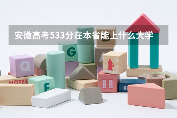安徽高考533分在本省能上什么大学