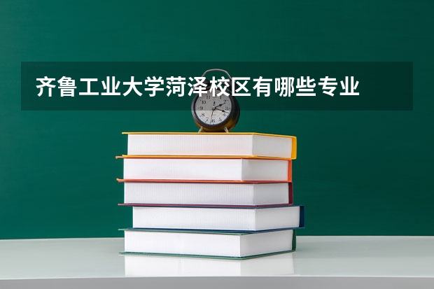 齐鲁工业大学菏泽校区有哪些专业