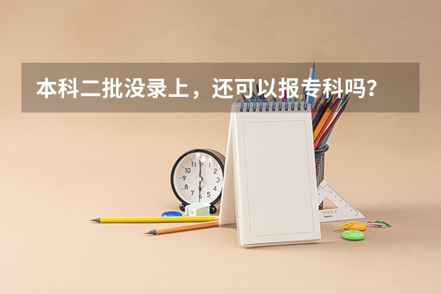 本科二批没录上，还可以报专科吗？