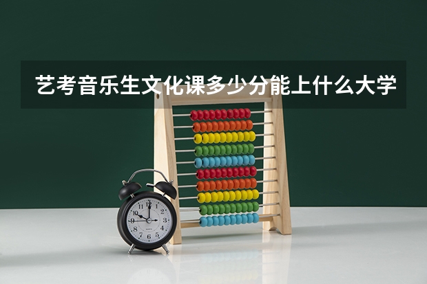 艺考音乐生文化课多少分能上什么大学？