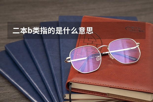 二本b类指的是什么意思